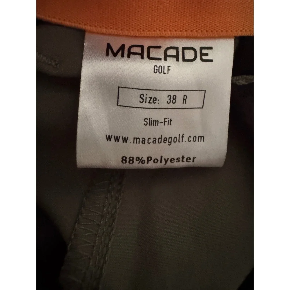 Macade Golf Slim Fit Four-Way Stretch Joggers Olive  Pants Sage Green 34S NWT‎